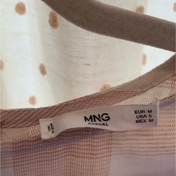 Mango light pink gingham tee - Picture 3 of 3